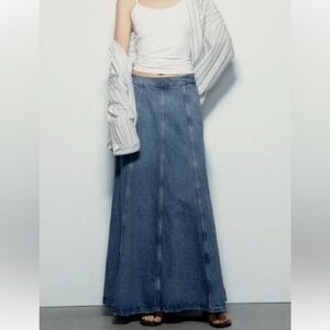 NWOT ZARA Denim Maxi Skirt
